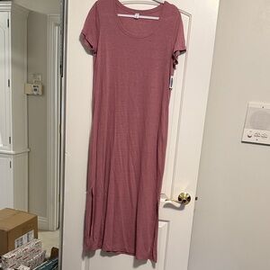 Old Navy Dusty Rose Midi Dress